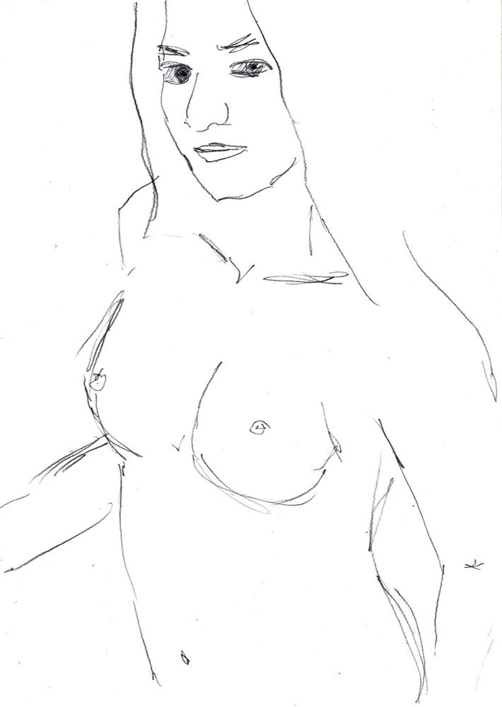 773 - dessin nu feminin - 20x30cm - neuf Décoration