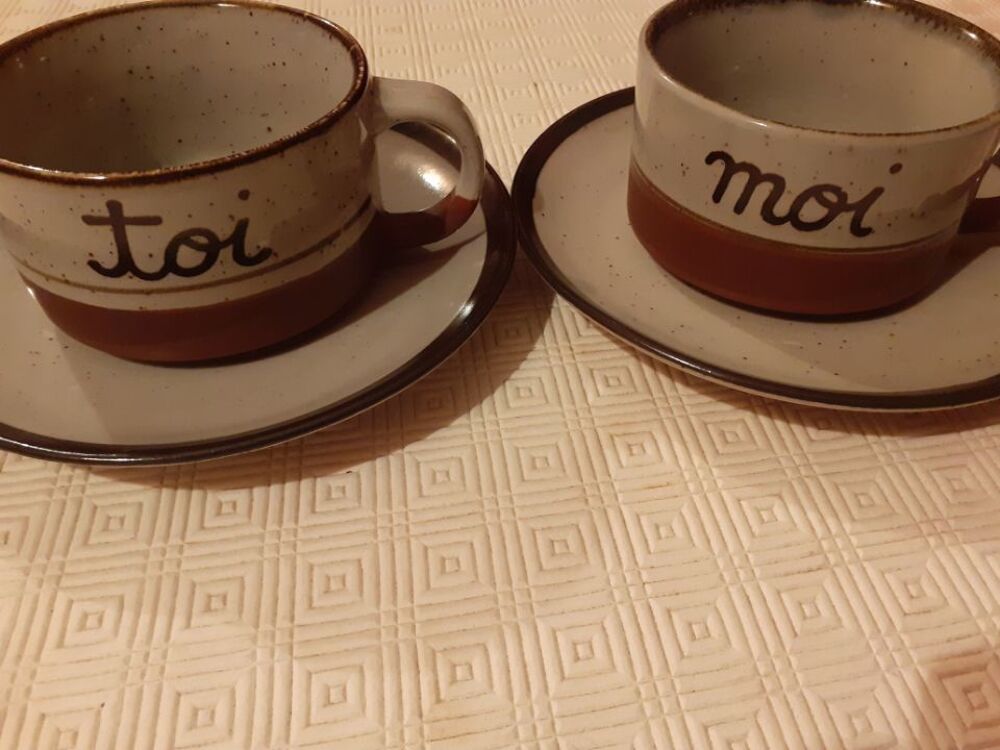 2 grosses tasses d&eacute;jeuner Décoration