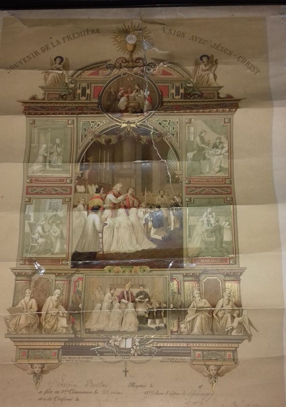 Souvenir communion Lepin 1899 
