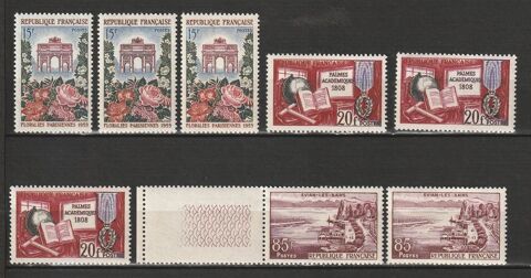 Timbres Neufs ANNEE 1959 simple,double,triple 12 Valros (34)