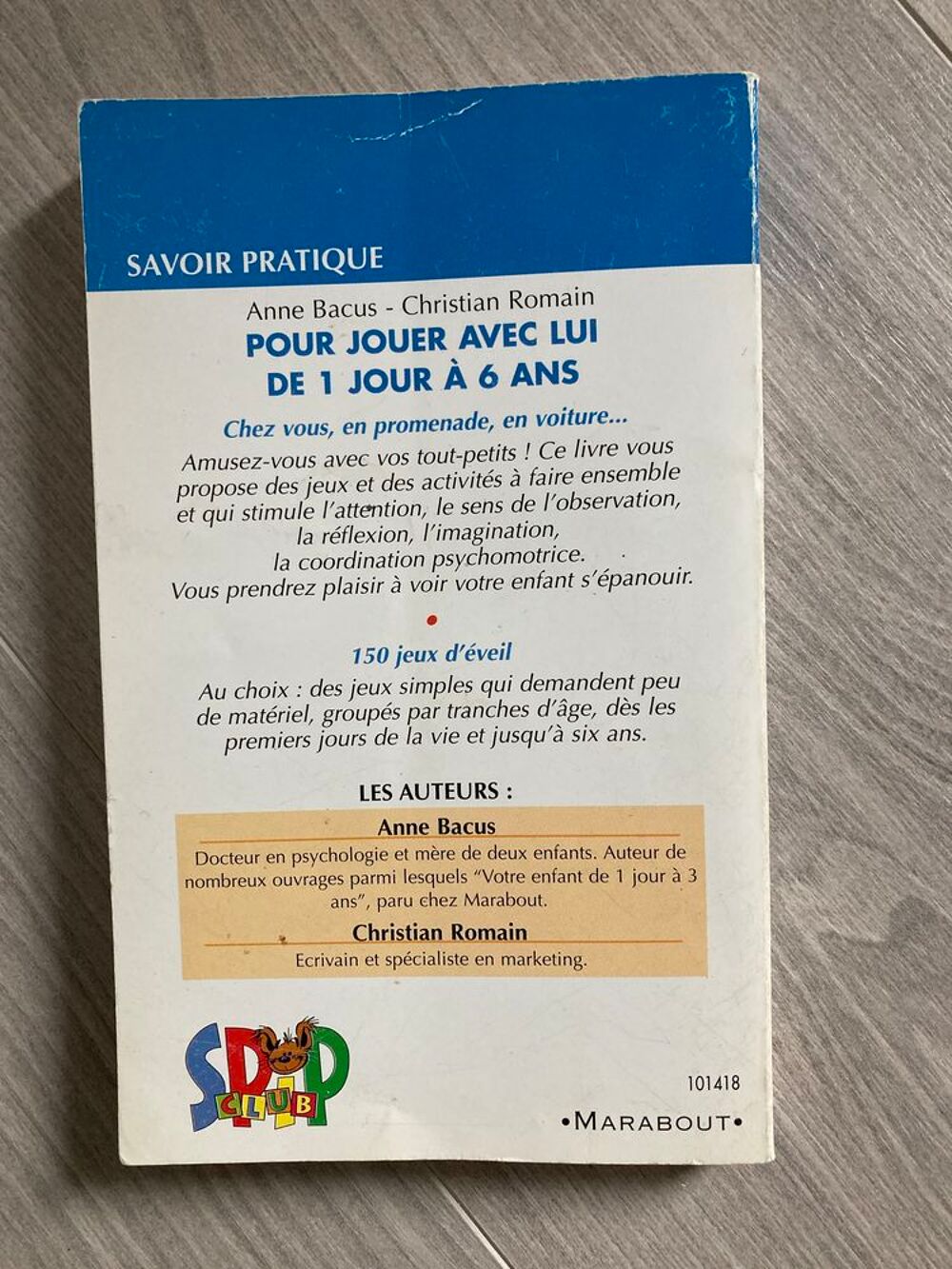 Pour jouer avec lui de 1 jour a 6 ans Livres et BD