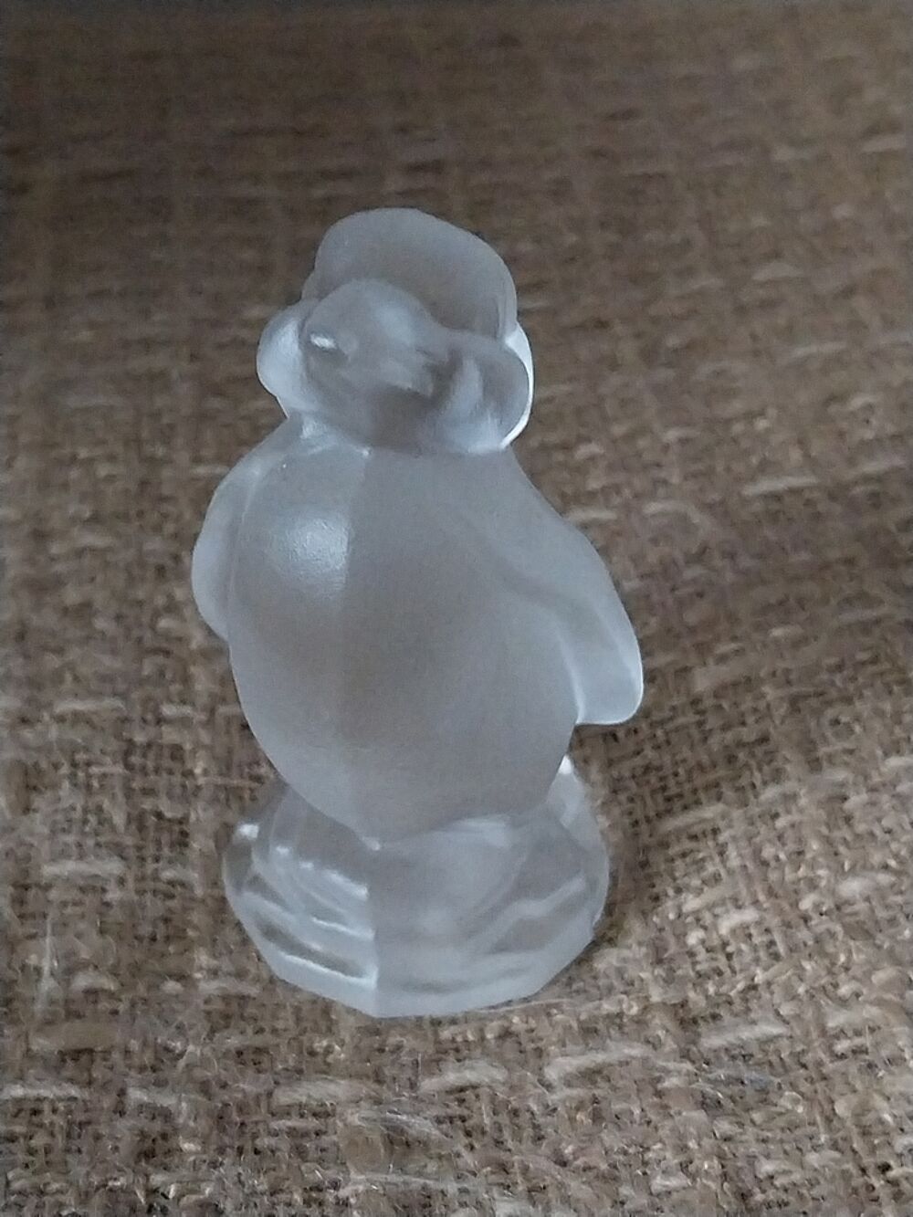 Figurine Oiseau pingouin en Verre Transparent D&eacute;corative Décoration