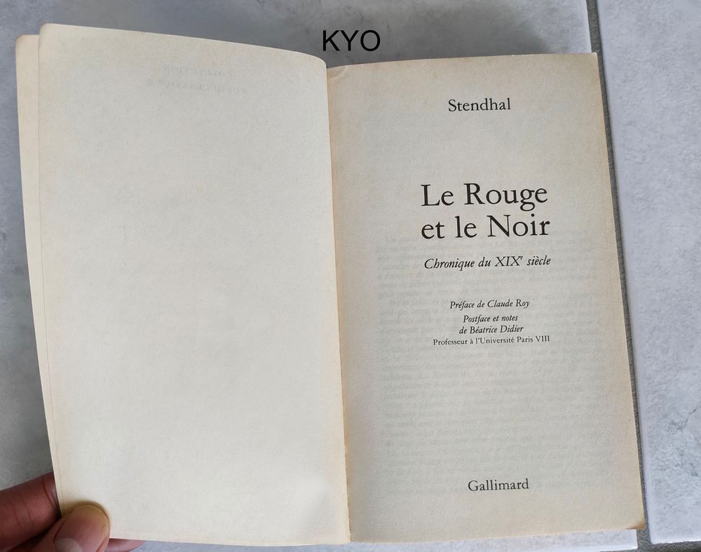 STENDHAL - Le Rouge et le Noir - Tr&egrave;s bon &eacute;tat Livres et BD