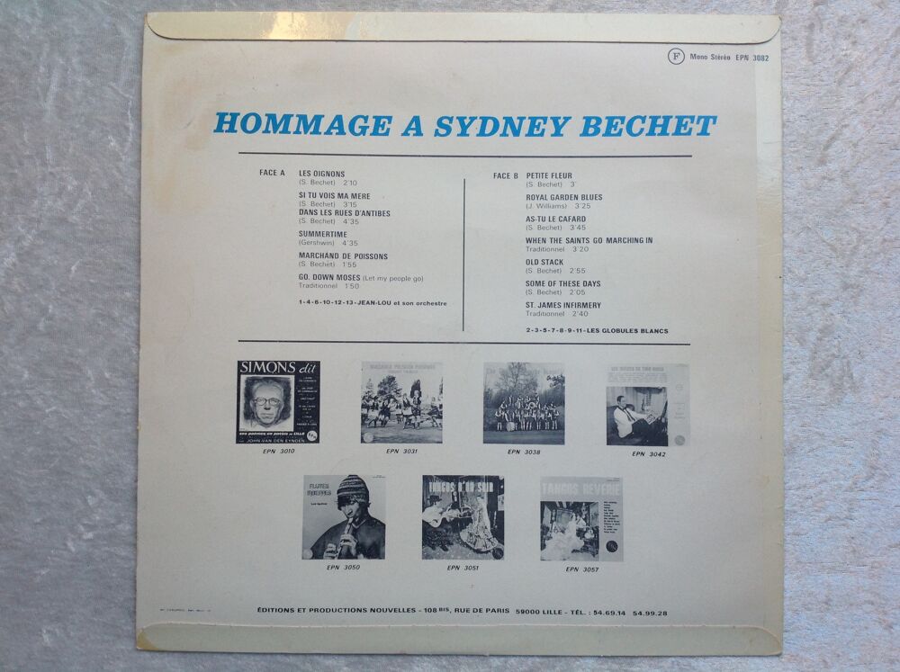 POCHETTE SANS DISQUE 33T SIDNEY BECHET Envoi Possible
Décoration