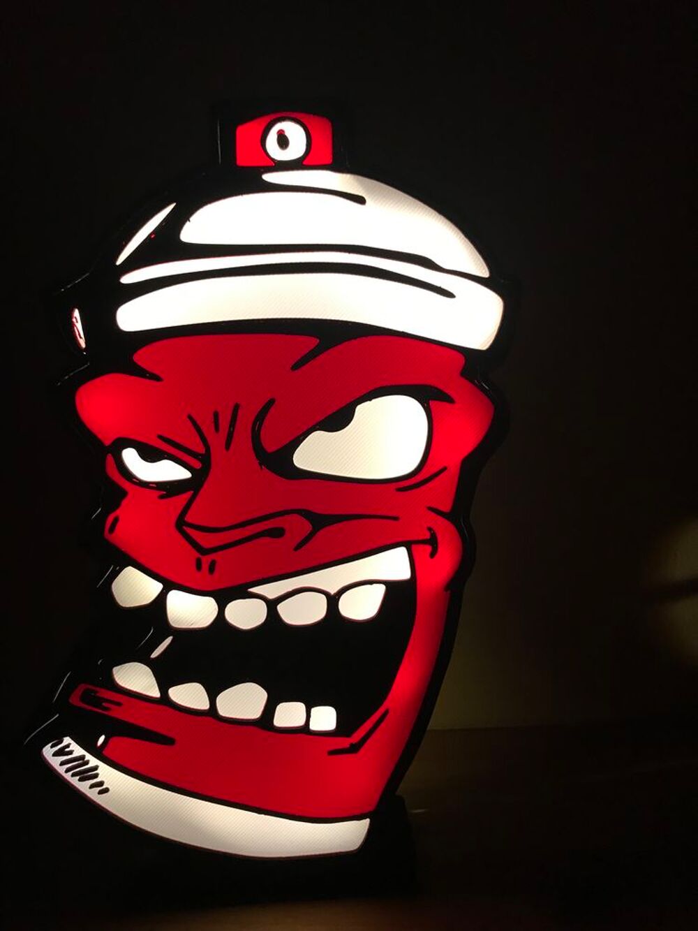 Lampe CANNETTE MONSTRE &eacute;clairage leds &agrave; piles Décoration