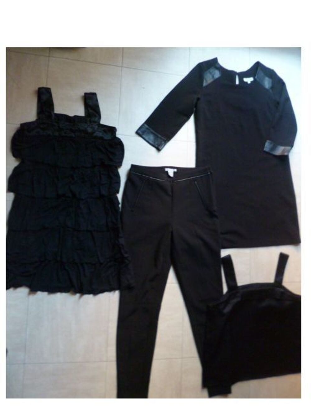 2 ROBES - pantalon - haut satin&eacute; - 36 - zoe Vêtements