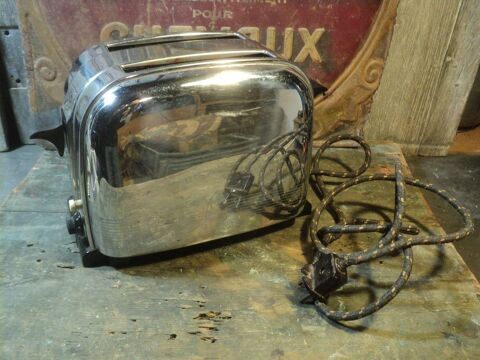 Ancien Grille Pain Toaster Chrome Vintage 1950 30 Loches (37)