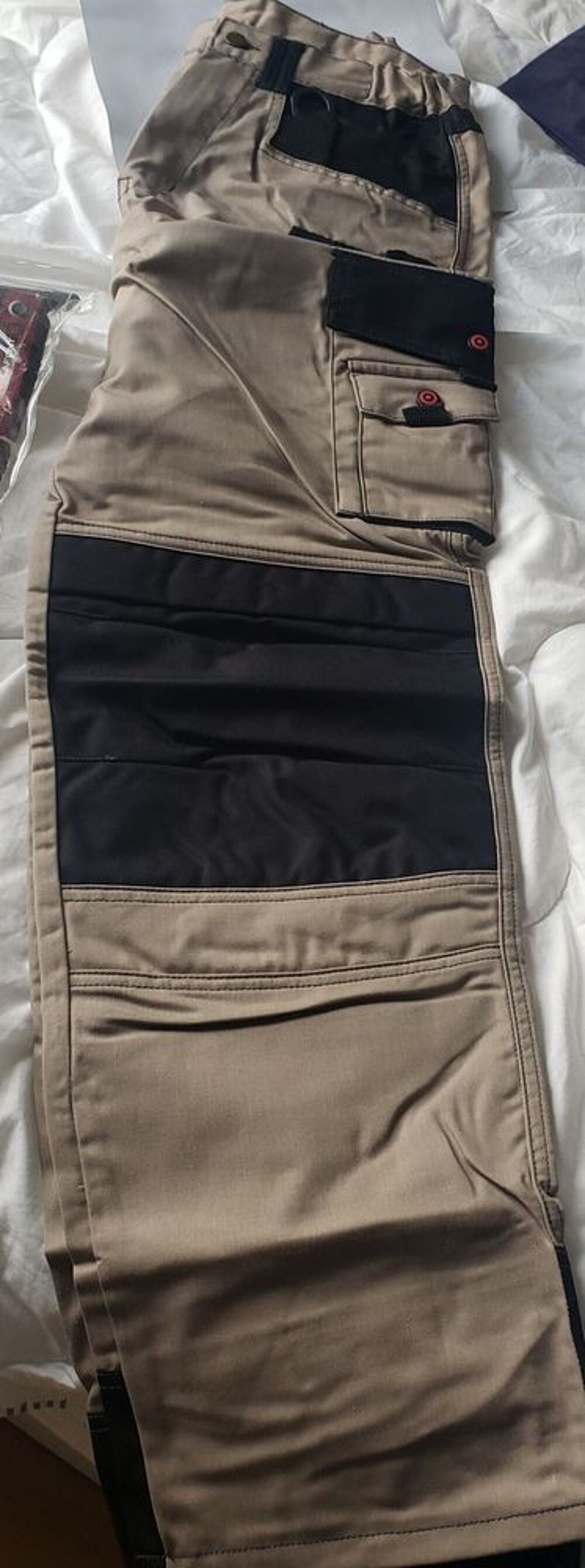 Pantalon de travail Lafont beige /noir T0 Vêtements