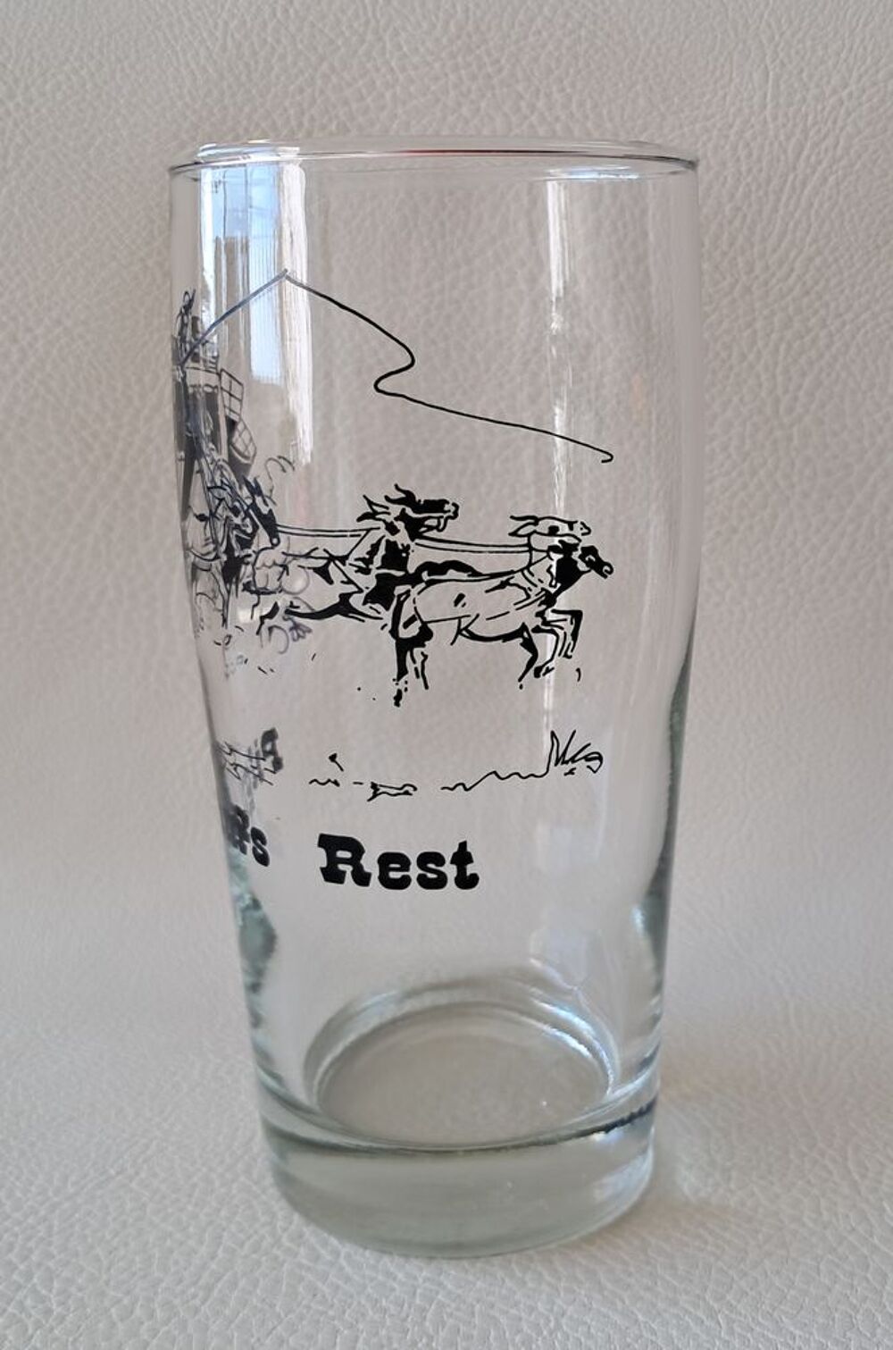 verre &agrave; bi&egrave;re pilgrim's rest d&eacute;cor western diligence 