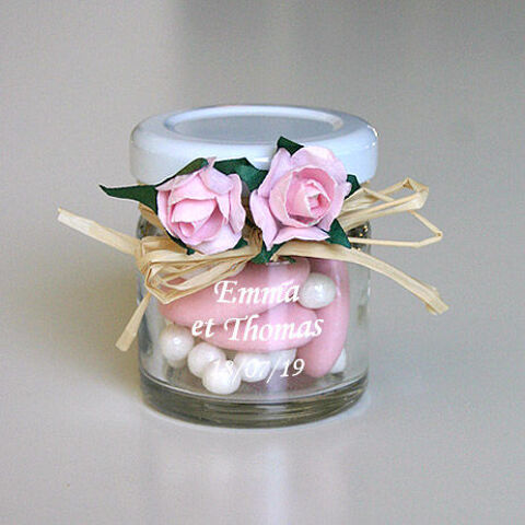 Petits pots en verre (vides) décorations mariages & baptêmes 0.9 Saint-Paterne (72)