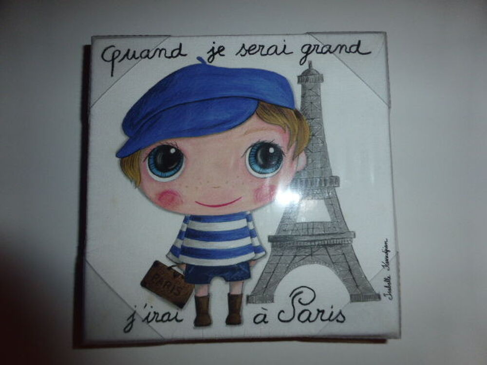 Tableau Gar&ccedil;on Quand je serai grand j'irai &agrave; Paris Isabelle Décoration