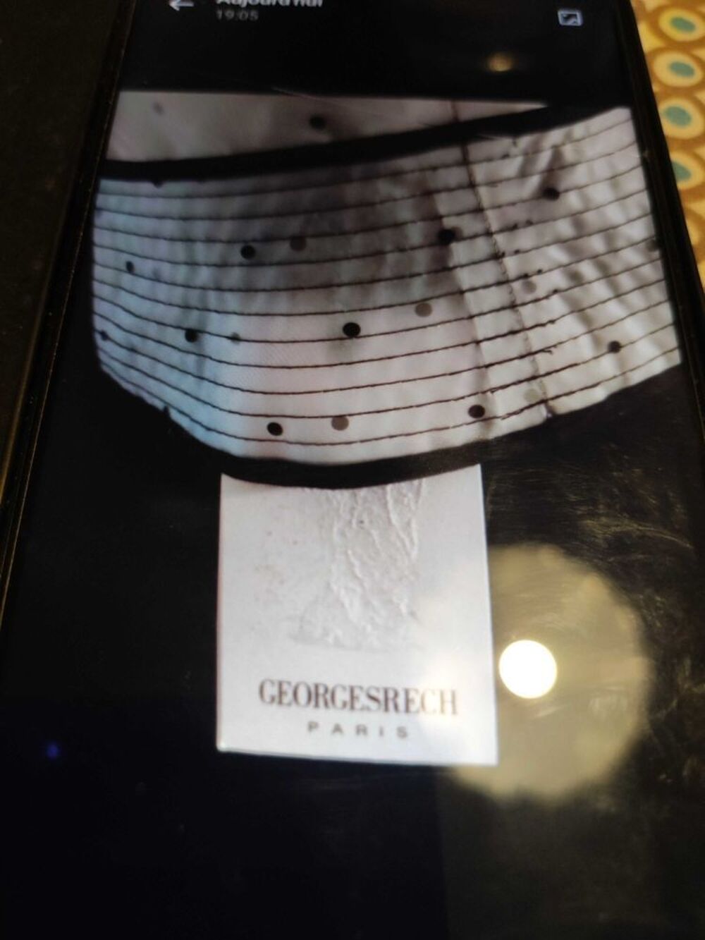 Chapeau de pluie transparent en polyur&eacute;thane Georges Rech. taille unique. Vêtements