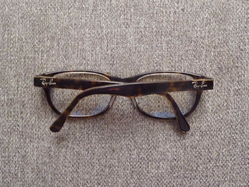 Monture/ Lunette de Vue Rectangle Plastique Marron- Ray Ban Bijoux et montres