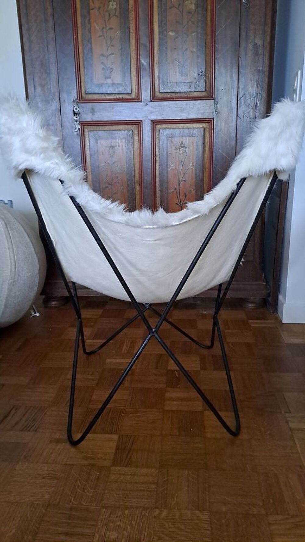 Fauteuil Design Fausse Fourrure Blanche Meubles