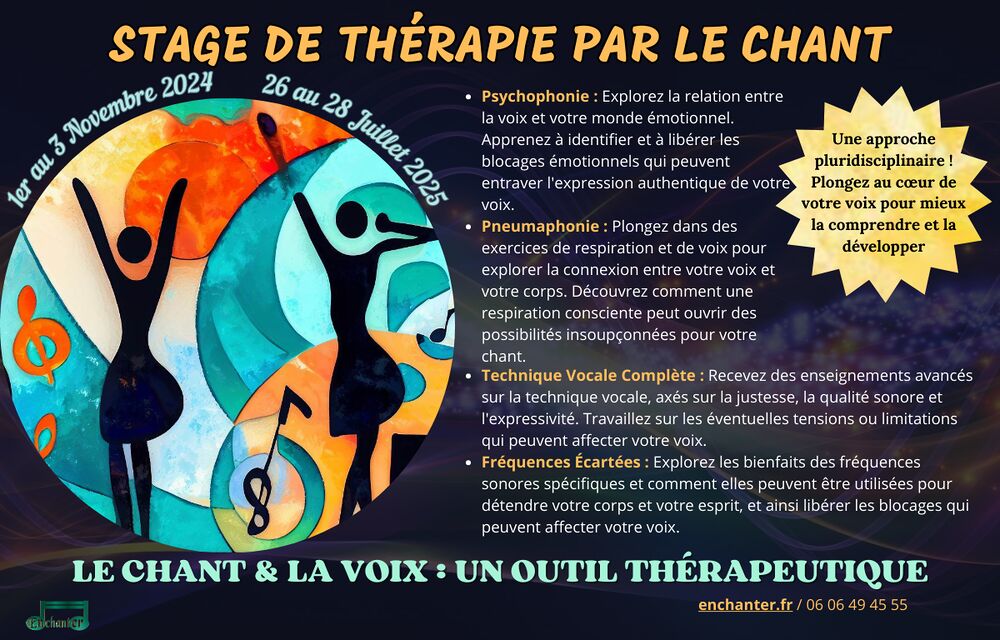   Stage de Chant Thérapie et de Vocologie Novembre 2024 