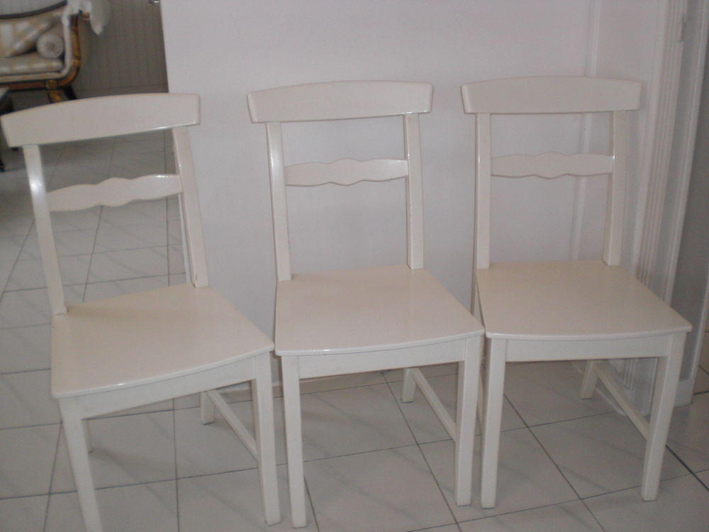 lot de 3 chaises blanche Meubles