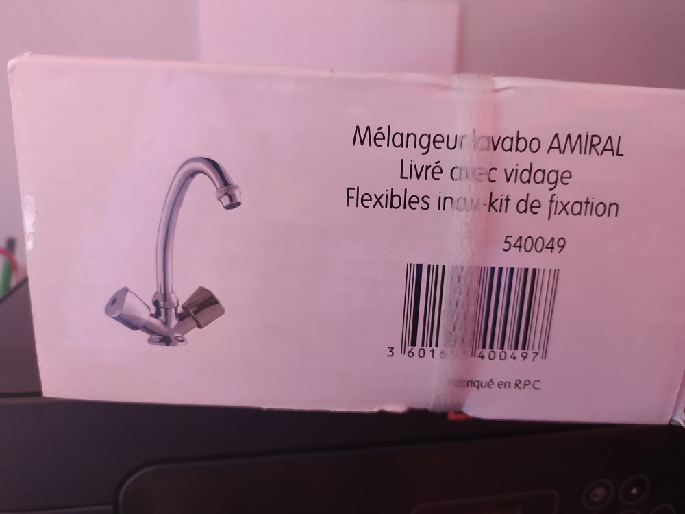 M&eacute;langeur Lavabo Amiral Neuf Bricolage