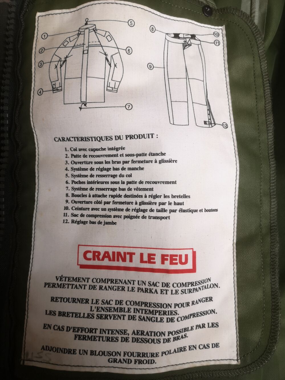 Lot mat; arm&eacute;e fran&ccedil;aise ( A.F) 