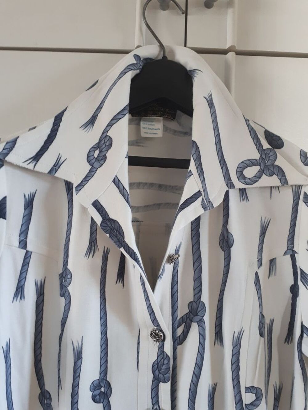 Robe blanche motifs noeuds marins - 40 - 15 euros Vtements