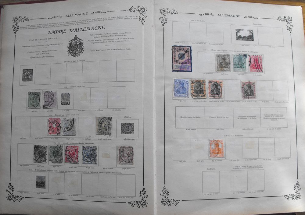 Album historique et g&eacute;ographique de timbres 