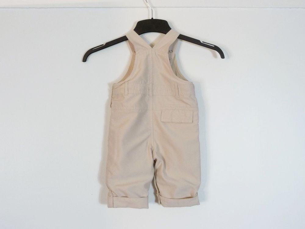 Salopette Beige &agrave; Boutons Pressions- 6 mois-Tout Compte Fait Vêtements enfants