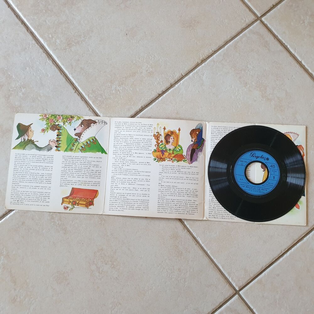 La belle et la b&ecirc;te Livre disque Vinyle 45 T CD et vinyles