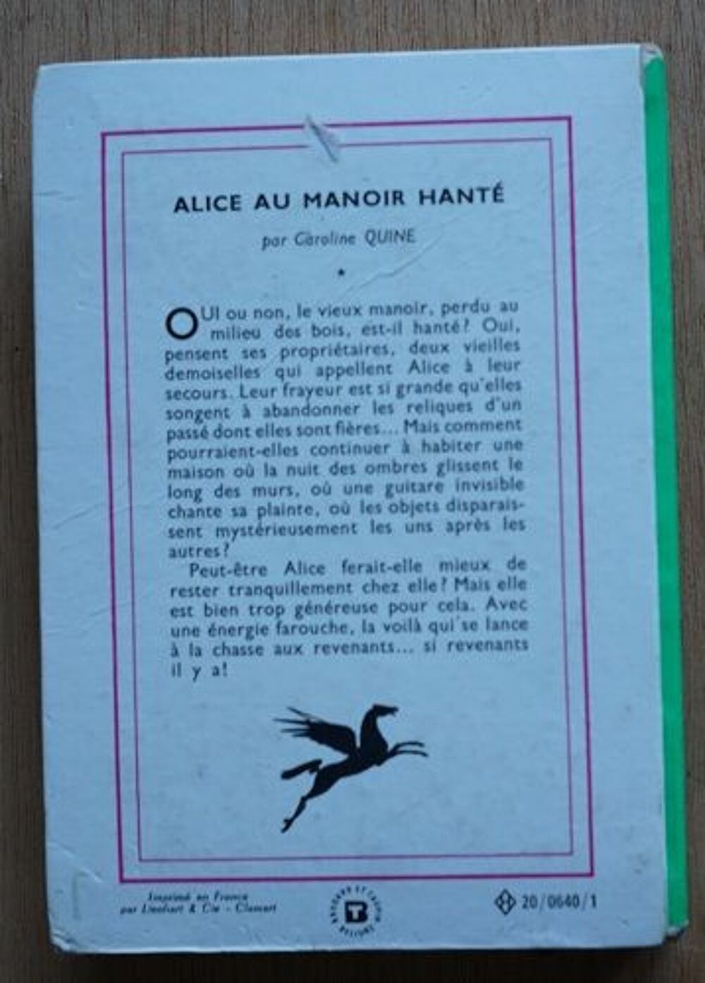 bibliotheque verte - alice au manoir hante - 1967 Livres et BD