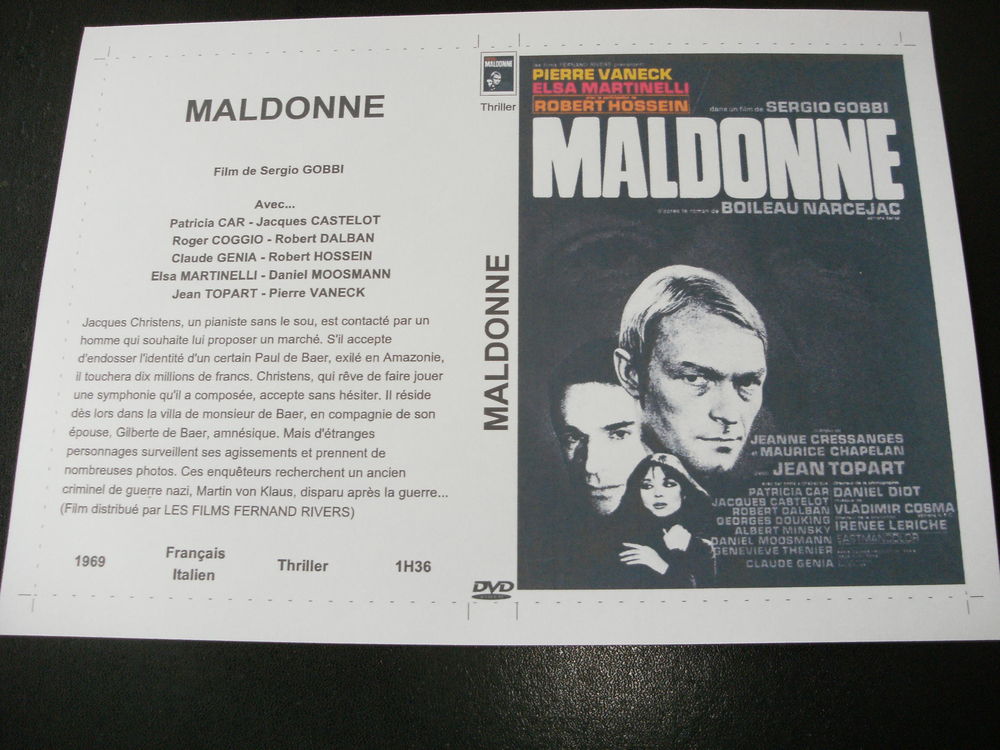 Film : " Maldonne " DVD et blu-ray