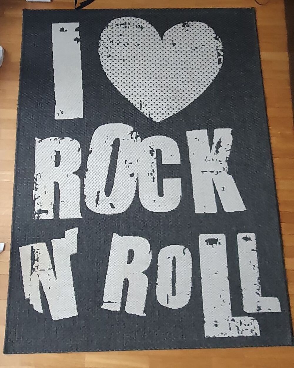 Tapis I LOVE ROCK N ROLL (120X170cm) Johnny Hallyday Dcoration