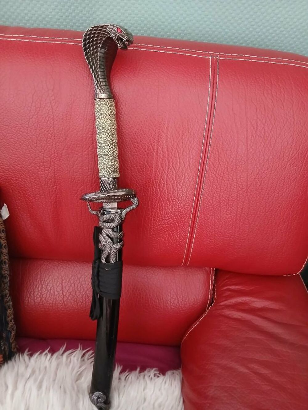  Joli Katana d&eacute;coration cobra dans &eacute;tui N&deg; 1466 Décoration