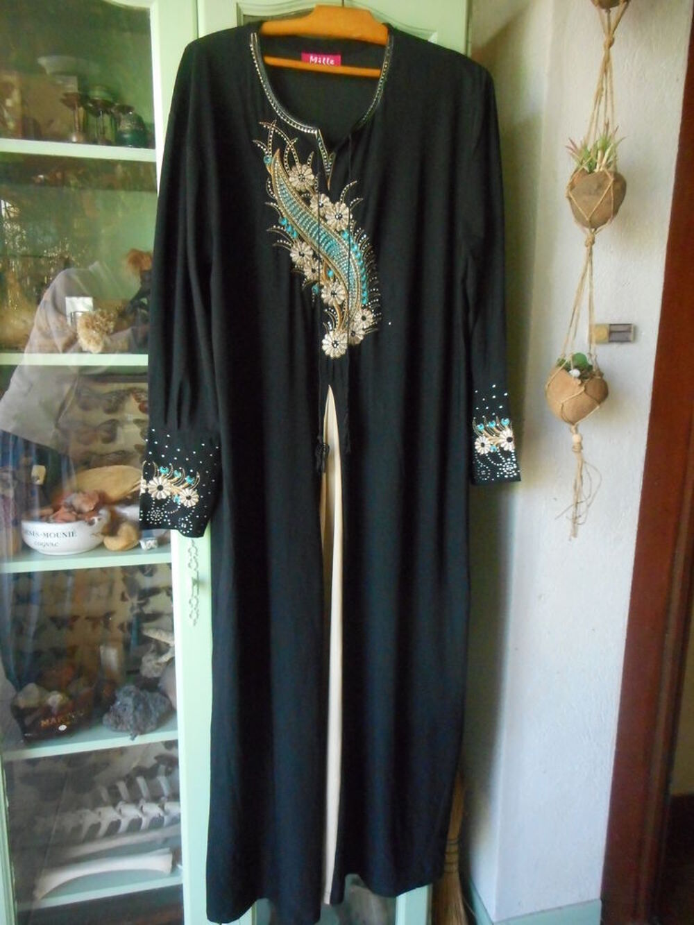 Robe djellaba noire Vêtements