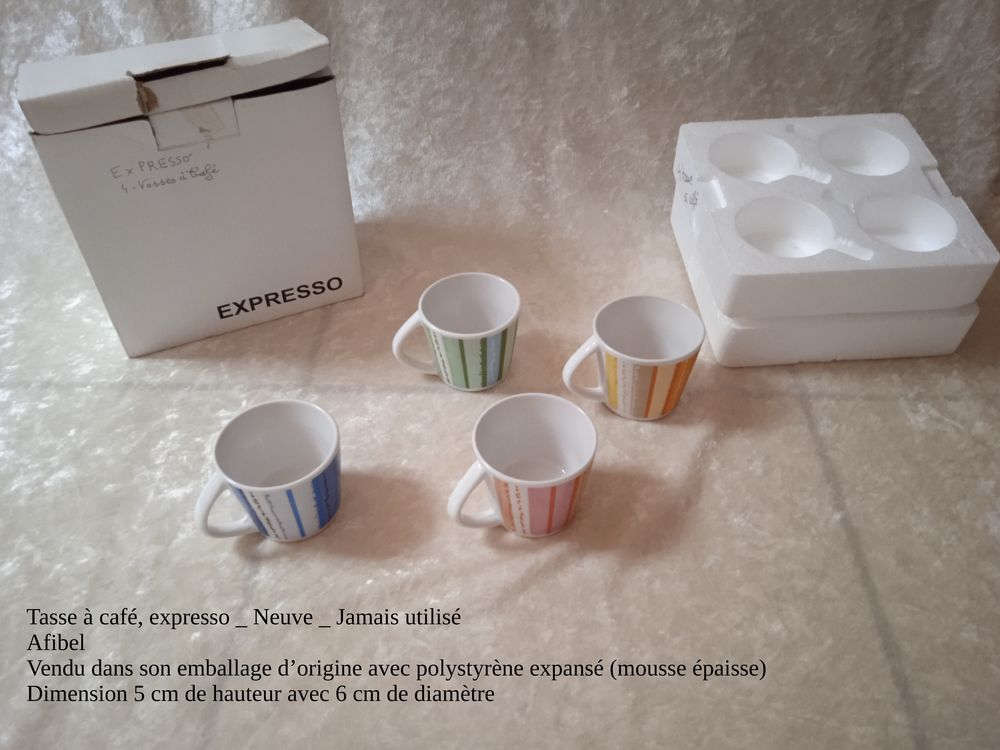 Tasse &agrave; caf&eacute;, expresso, tisane, neuve Afibel Cuisine