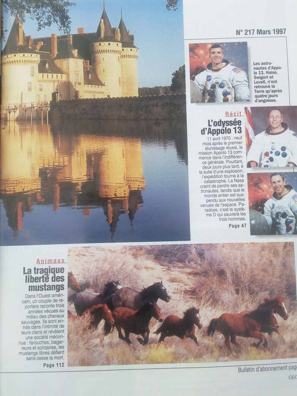 GEO N&deg;217 Mars 97 Les ch&acirc;teaux de la Loire Livres et BD