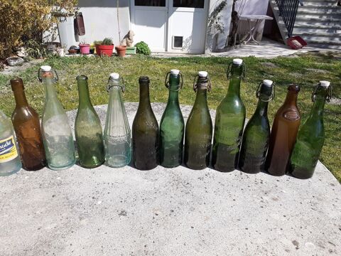 12 Bouteilles diverses LIMONADE ou BRASSERIE . 40 Le Vernois (39)