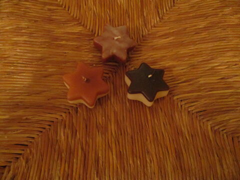 3 petites �toiles en bougie neuve 0 M�rignies (59)