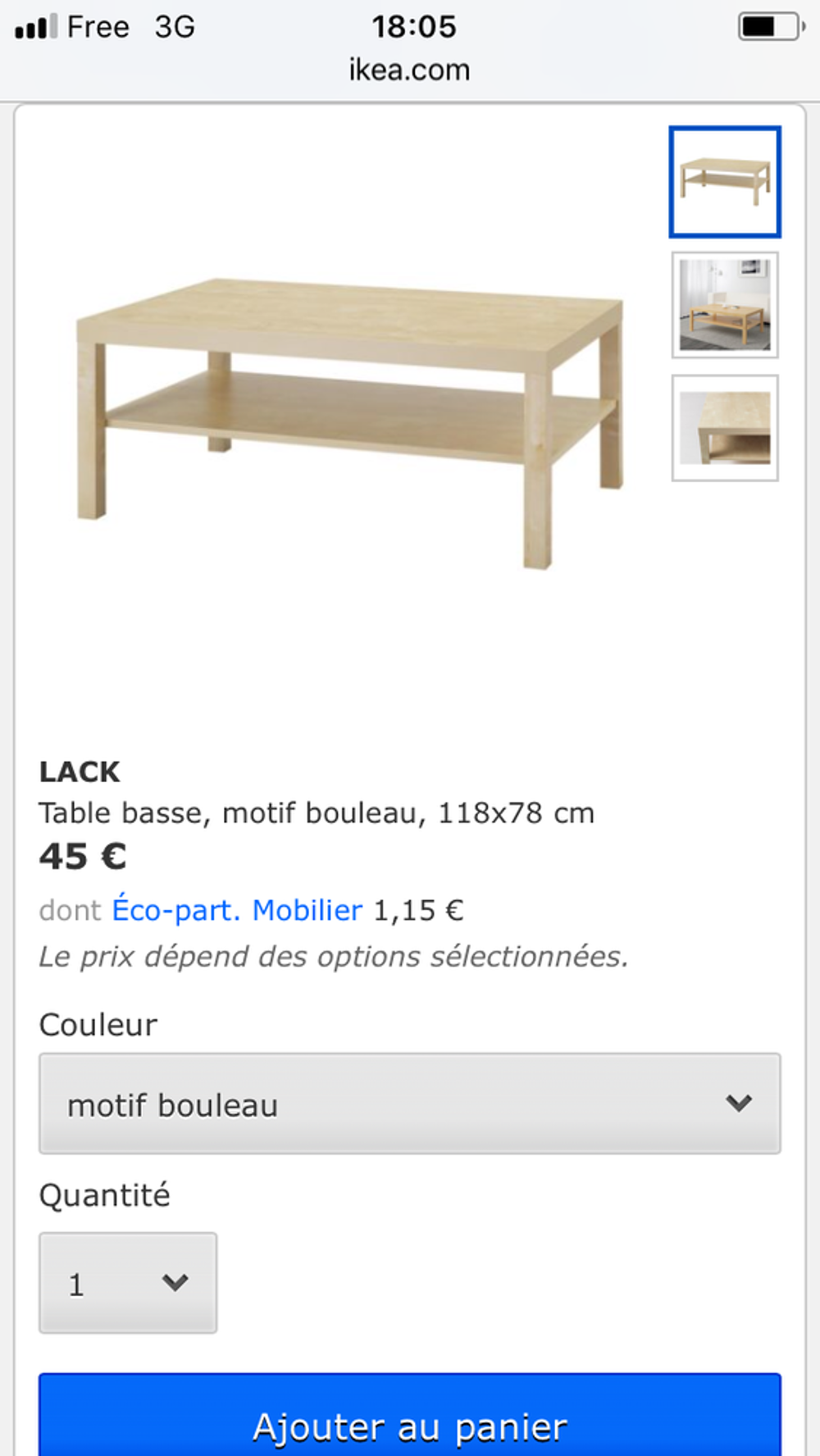 Table basse - quasi neuve - 25 euros Meubles