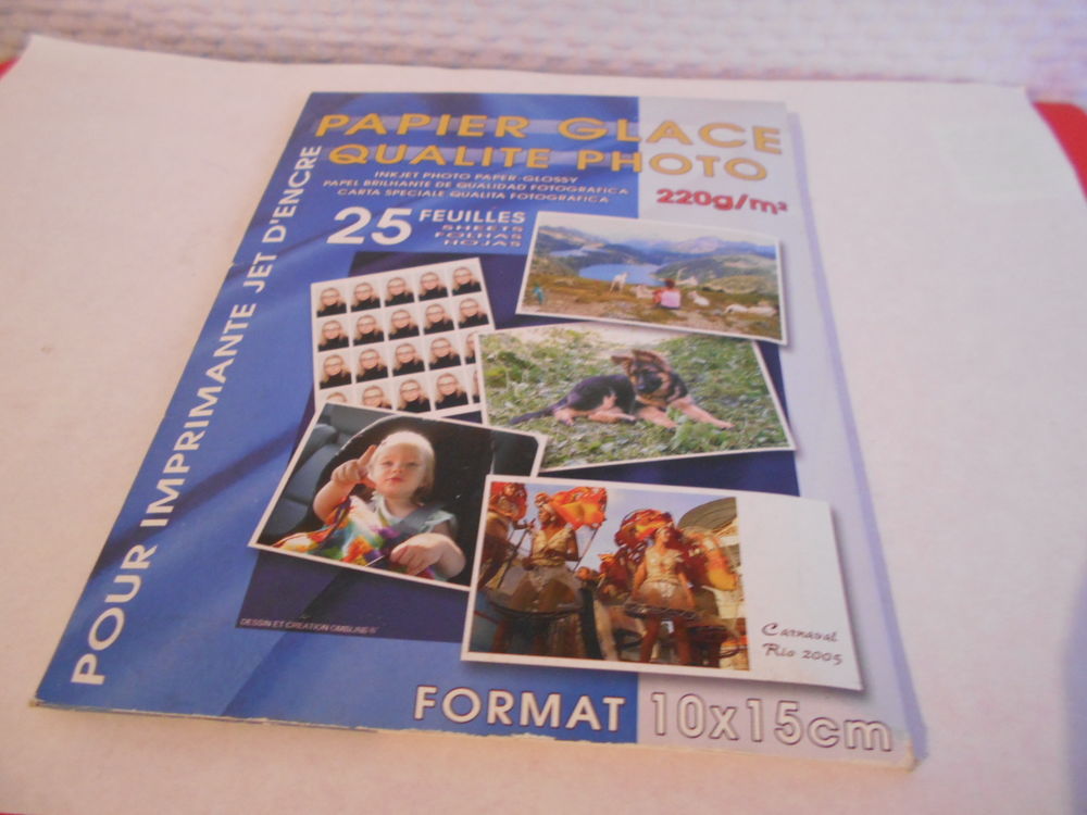 PAPIER GLACE SUPER BRILLANT 10X15 cm Photos/Video/TV