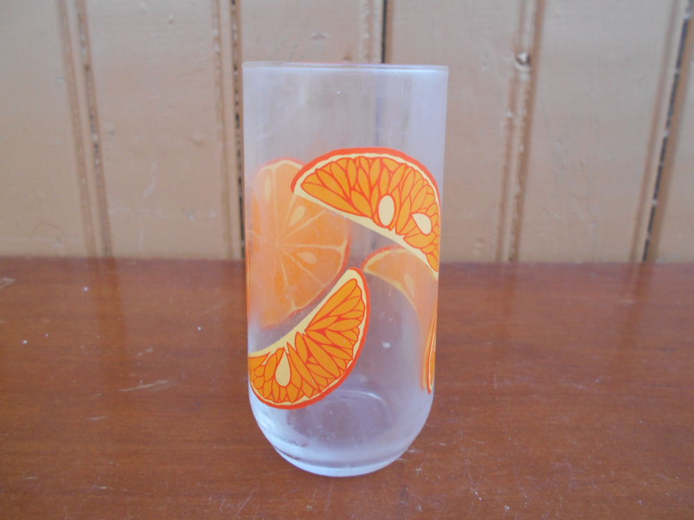 PICHET + VERRE &agrave; sirop " Oranges " Décoration
