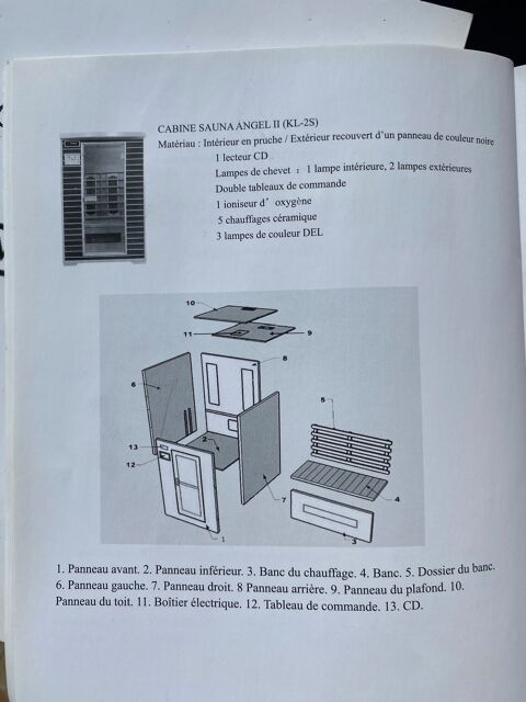Cabine sauna  650 Feigneux (60)