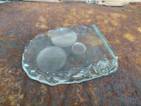Cendrier Verre Moul Boules de Ptanque. 25 Loches (37)