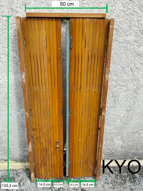 Volets pliants bois - Persienne 4 vantaux - Très bon état 39 Foncine-le-Haut (39)