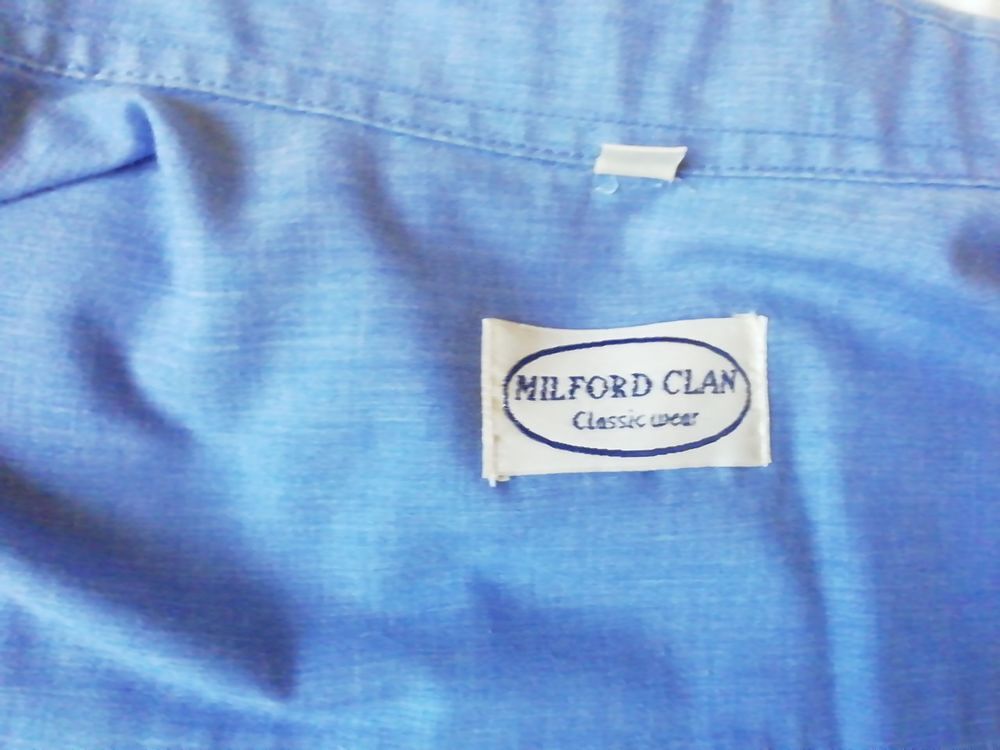 Chemise homme taille L, Milford Clan, bleu ciel Vêtements