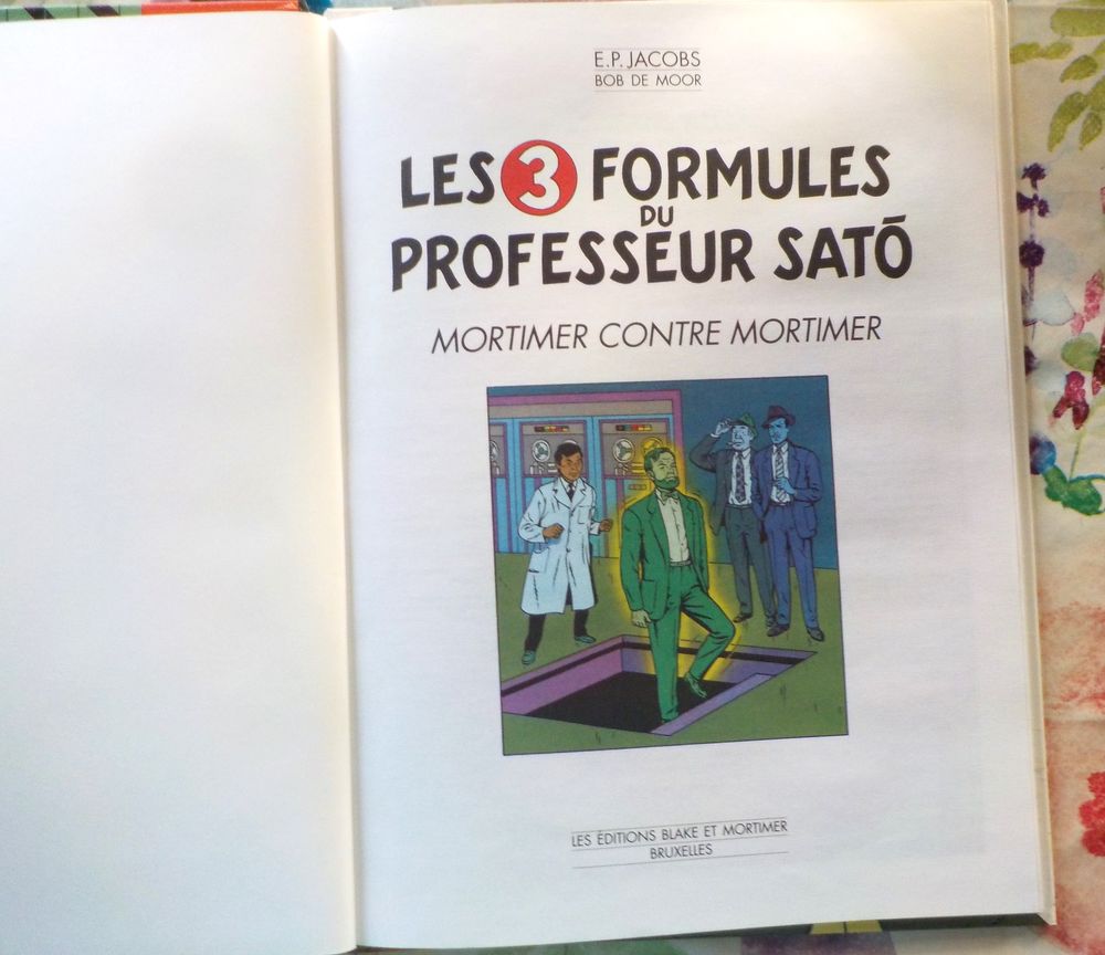 LES 3 FORMULES DU PROFESSEUR SATO T2 de E.P. JACOBS Ed. B&amp;M Livres et BD