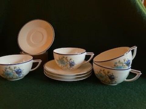 4 Tasses fleuries et soucoupes 15 Sartrouville (78)