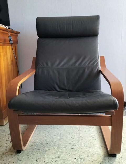 Fauteuil en cuir noir Tassin-la-Demi-Lune (69)