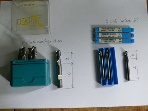 Lot de fraises en carbure monobloc 85 Plougoumelen (56)