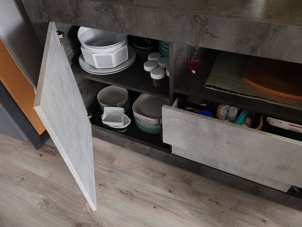Buffet gris b&eacute;ton Meubles
