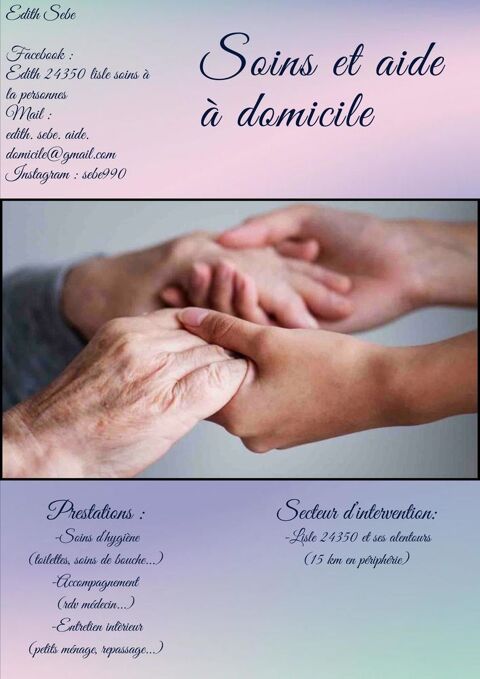 Soins et aide &agrave; domicile  0 24350 Lisle
