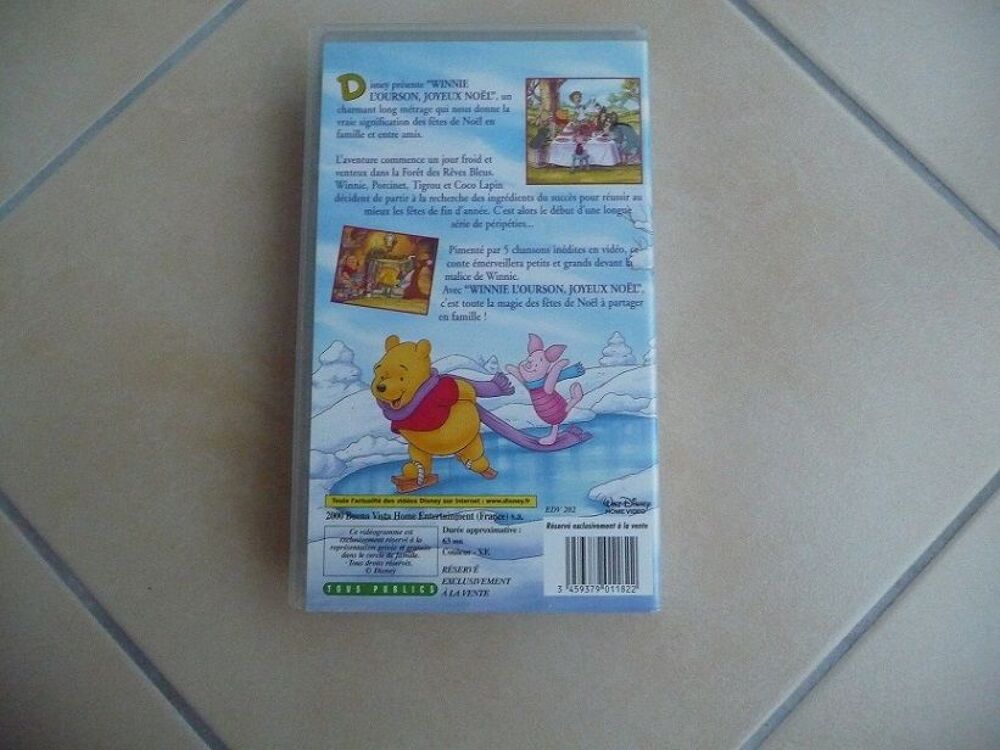 Winnie l'Ourson Joyeux No&euml;l casette VHS DVD et blu-ray