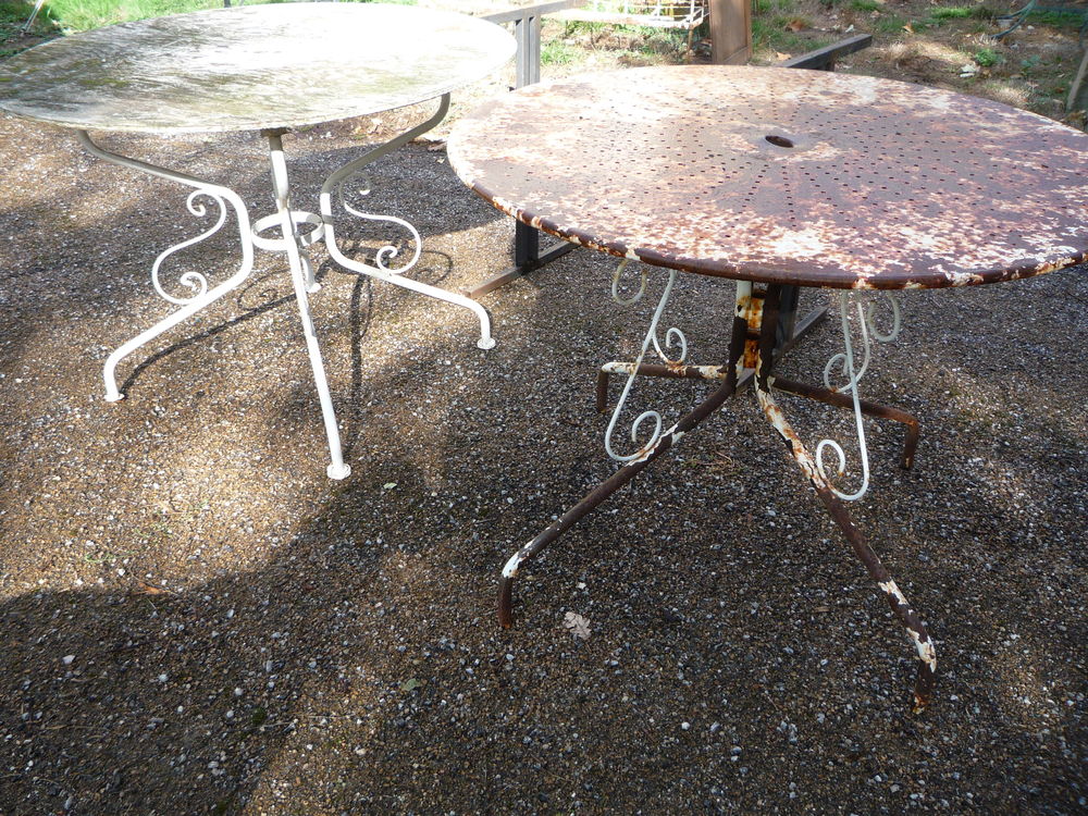 Table ronde fer forg&eacute; / structure Meubles